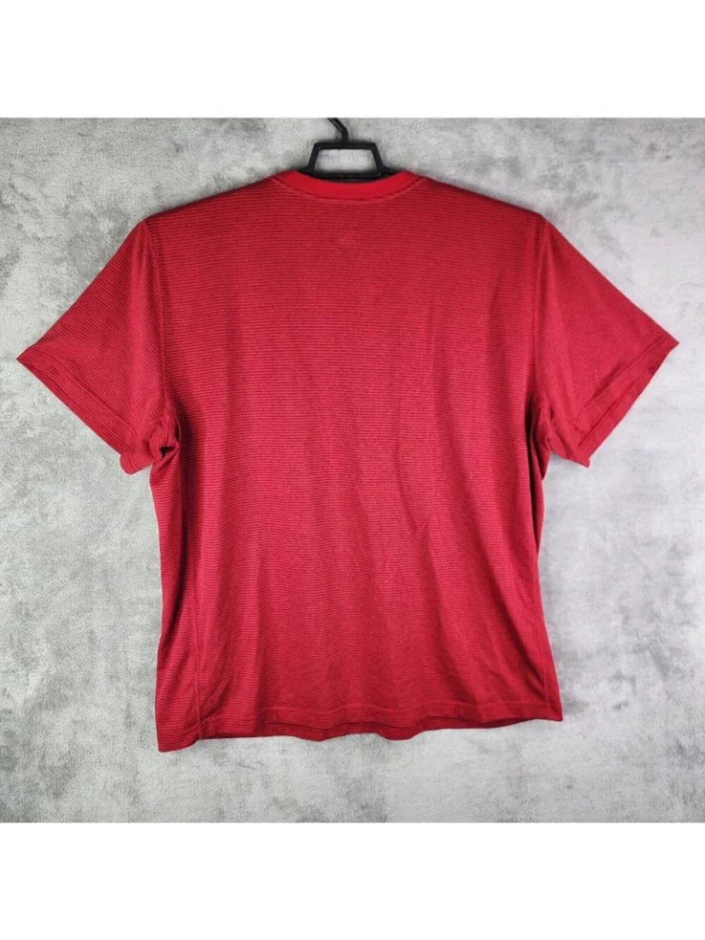 Mens Nike Dri-Fit Red Striped T Shirt Short Sleeve Crew Neck Polyester Size XXL